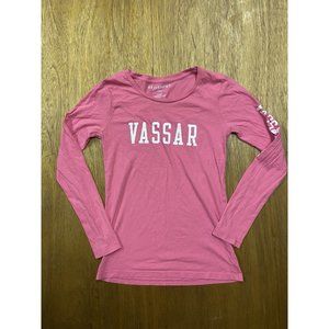 Redshirt Vassar College Women's Pink Graphic Long Sleeve Tee Large